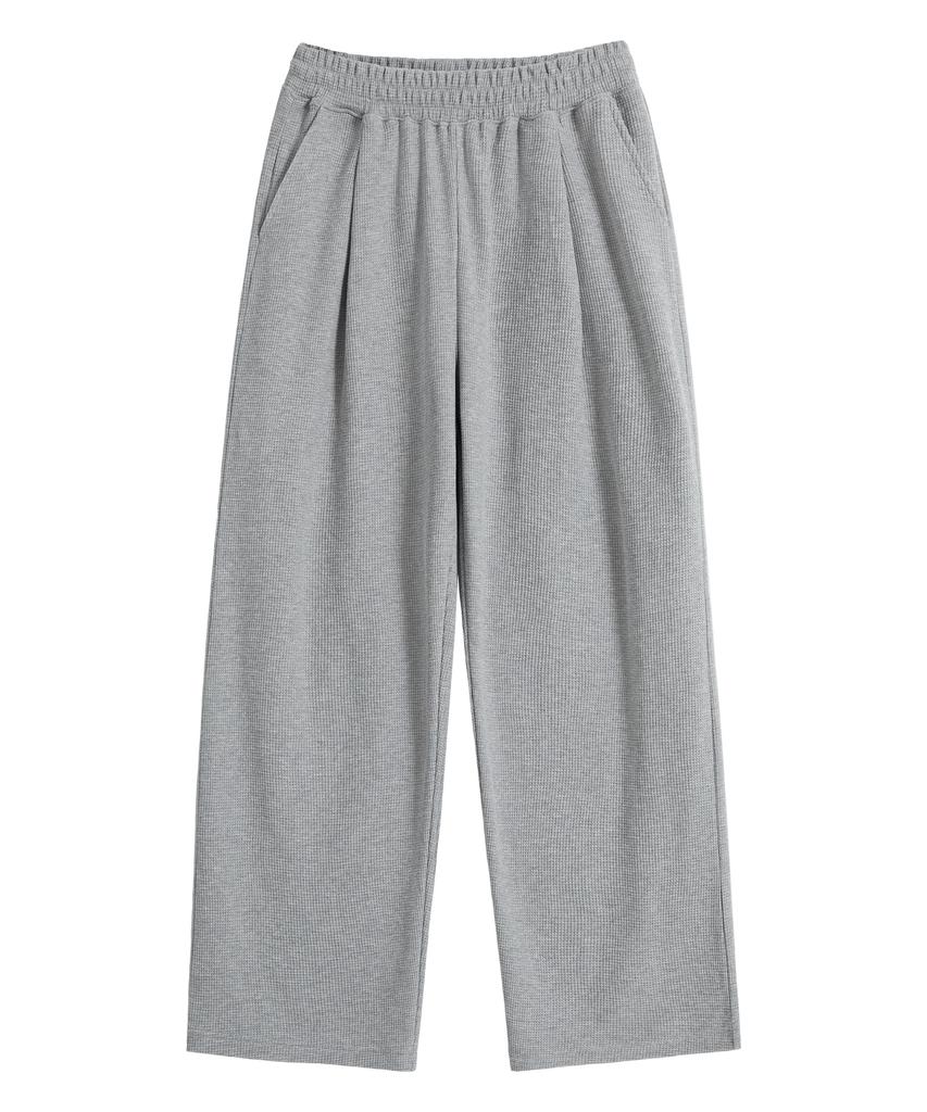 BRENSON ( Waffle ) Single-Pleat Wide Waffle Pants ( 4 Colors )