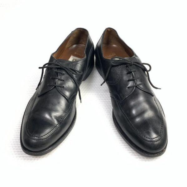 Vintage 80s-90s Bruno Magli Italy U-Tip All Leather Shoes Black 11M 28.5-29.5(USED)