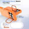 For iPhone 17 Pro Case Compatible with MagSafe Skin-touch PC + TPU Phone Cover with Foldable Kickstand