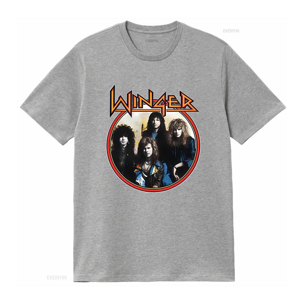 Winger Band Konzert Rock Musik Druck T-Shirt Baumwolle Alle Größen vintage Gewaschen Herren Grafik Atmungsaktiv Oberteil Für Den Alltag