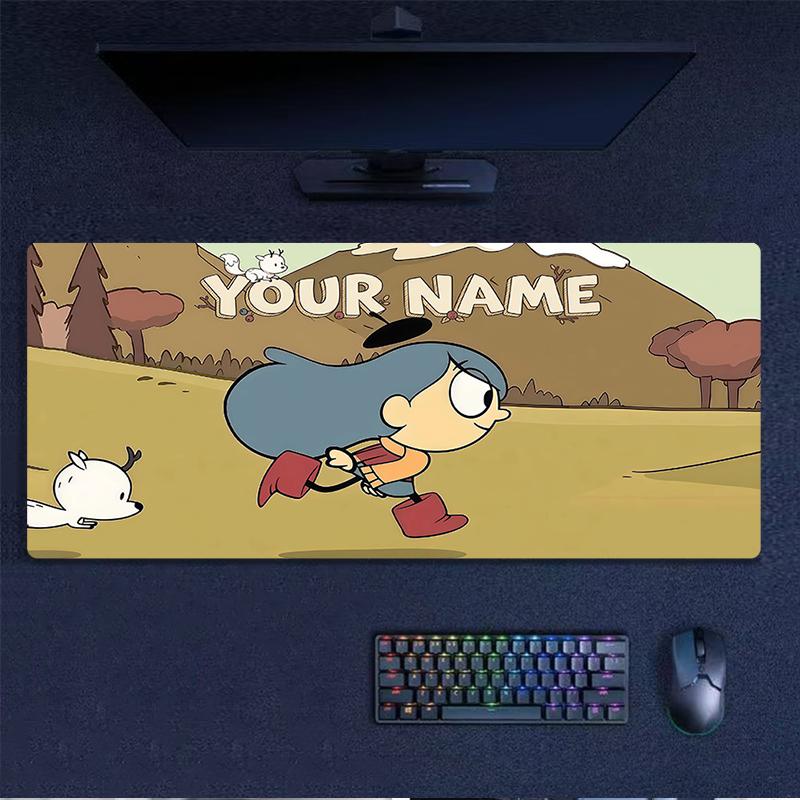 Custom Name,Hilda Mouse Pad, Large Gaming Desk Mat, Non-slip XXL Mousepad for Laptop & Tablet, Mini PC Playmat with Stitched Edges