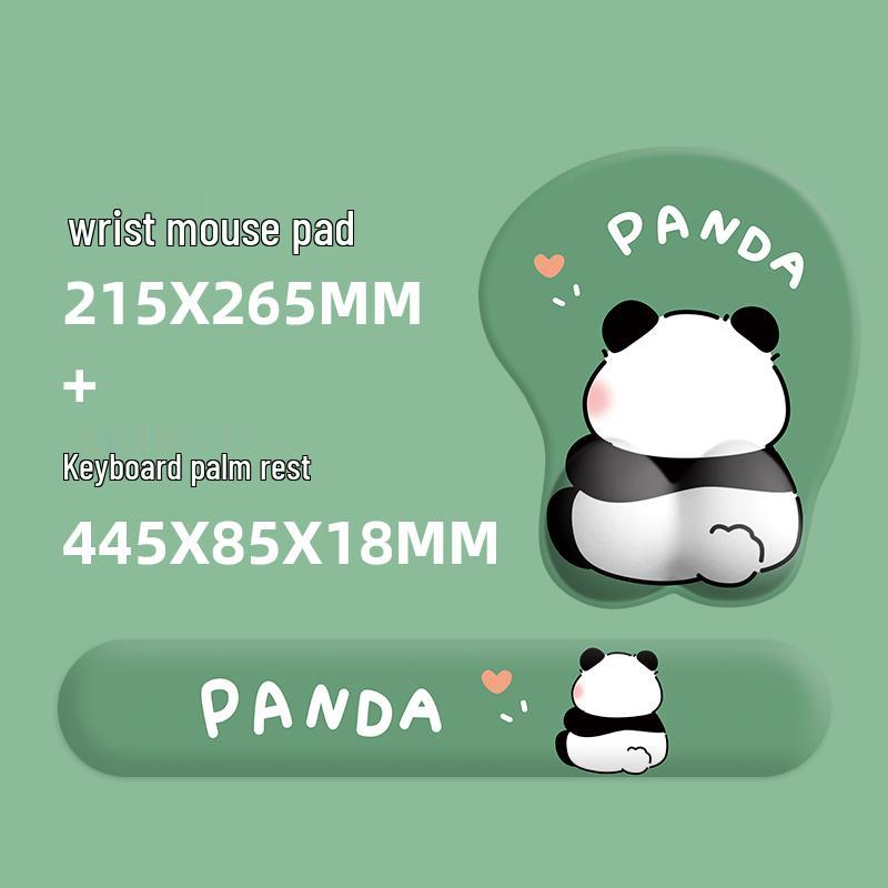 "Panda Mouse Pad Wrist Rest - Soft Silicone Mat for Office or Notebook Use"
