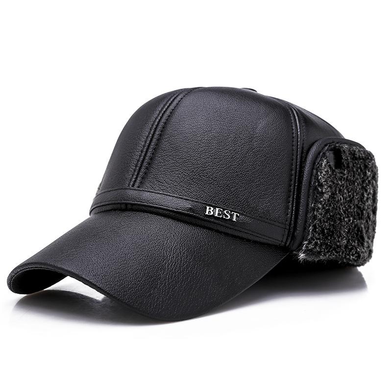 

Best Printing Letter Winter Cap Warm Leather Sun Protection Breathable Gift Hat сірий колір