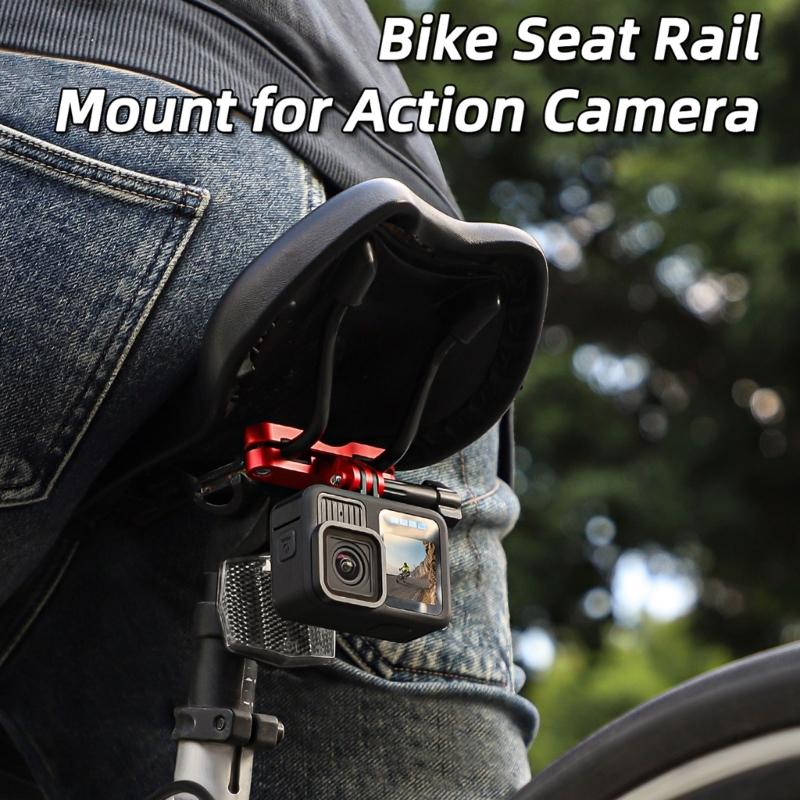 Action Camera Seats Bracket High Strength Aluminum Easy Installation for Action Camera On Bicycles
