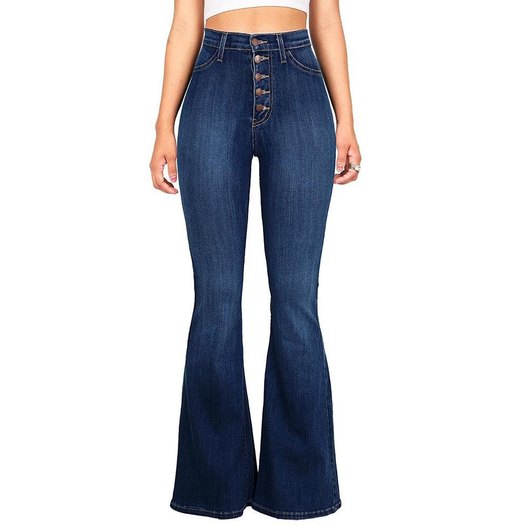 Women's Jeans Casual Solid Color Casual Pants Versatile Slim Fit  Jeans