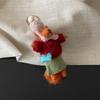 Rabbit Wool Felt Animal Pendant Little Pig Cartoon Keychain Cute Rabbit Keyring  Unisex