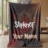 Slipknot Custom Flannel Throw Blanket Print Your Name Text Soft Warm Blanket Holiday Present