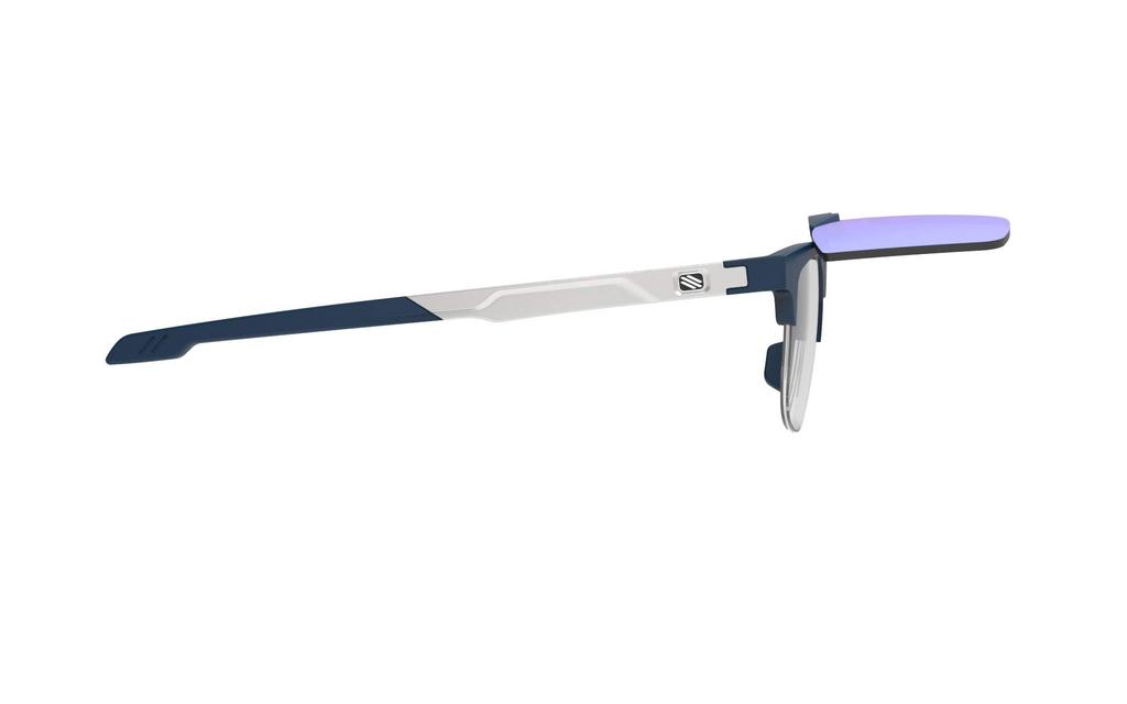 Rudy Project INKAS Sportform B Schwarz-Eis Klappbare Halbrahmen-Sonnenbrille, (50x41mm), Marineblau, Mehrfarbig-Laser SP686847-0B00