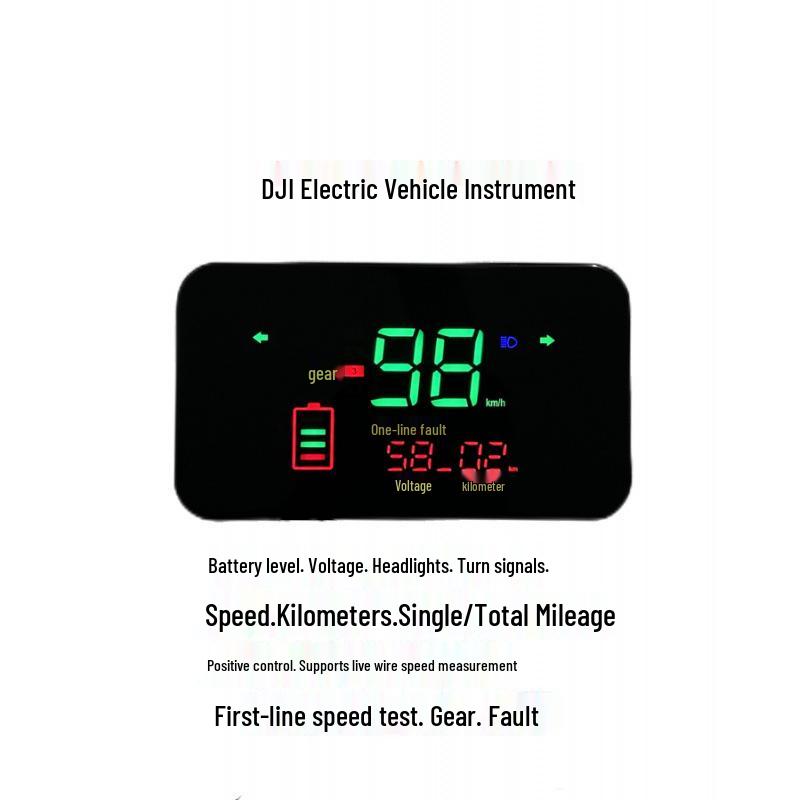 Turtle King Electric Bike LED Display: 48V/60V/72V Speedometer & Odometer for Little Turtle King & Big Golden Bull Models