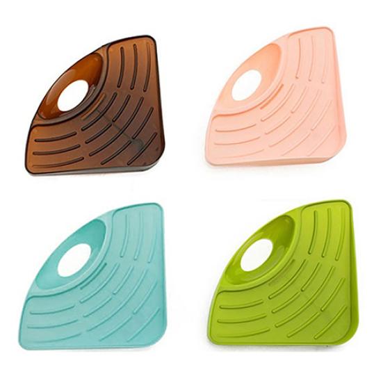 Kitchen Triangle Shelf Sink Dish Drain Rack Bathroom Soap Sponge Holder Storage