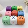 Large Slow-Rising Dice Squeeze Toy Soft PU Fidget for Stress Relief Rounded Corners for Safe Play Colorful Pinch Toy for Board Games
