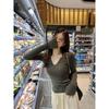 Pure Desire Style Design Thin Base Knit Sweater Women's Slim Long Sleeved Top Spicy Girls