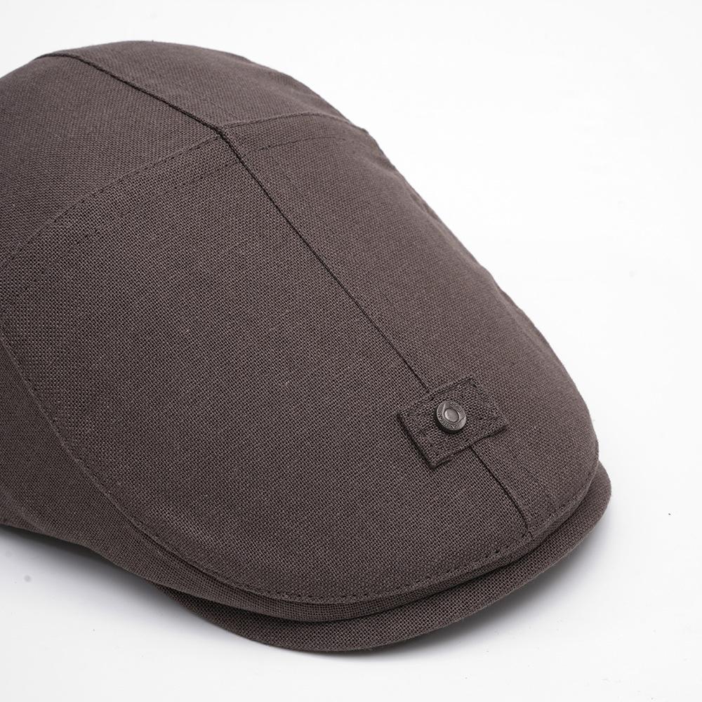 Linen Beret Sunscreen Cap Summer Women's Cap British Vintage Forward Cap Men's Newsboy Hat