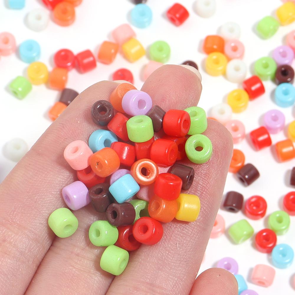Multicolor 6mm Czech Glass Beads Cylindrical Loose Seed Rice Bead for Jewelry Making Bracelet Necklace Beading Supplies