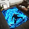 "Anime Character with Blue Aura and Warrior Pose Printed Carpet" Suitable for Use As an Anti-slip for Living Room Bedroom Sofas