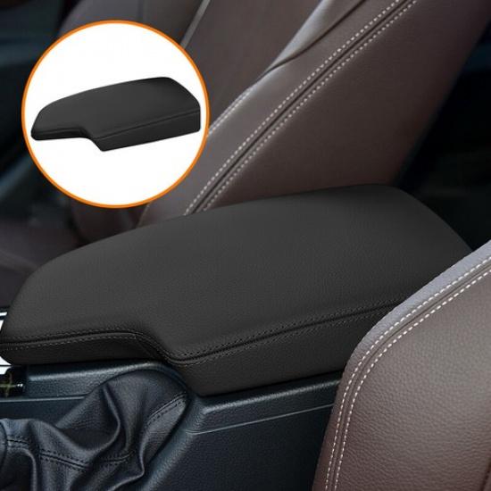 Black PU Leather Armrest Center Console Lid Cover For BMW 3 Series 2013-2018