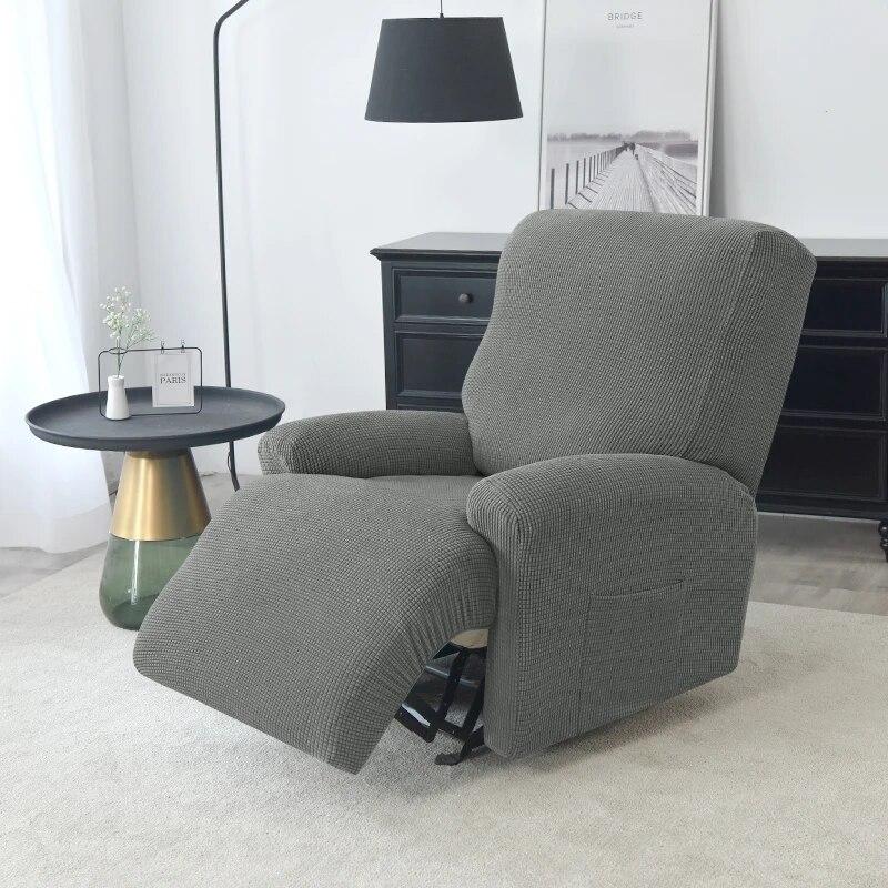 Thick Split Recliner Chair Cover Non-Slip Polar Fleece Single Sofa Covers for Living Room Lazy Boy Relaxing Armchair Slipcovers