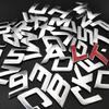 New 3D Metal 25mm Italic Car Letters Alphabet Emblem Numbers Chrome Labeling Auto Sticker Trunk Logo Letters Emblem Accessories