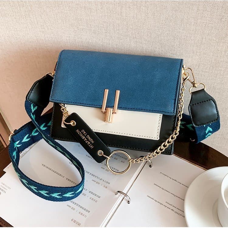 Women's fashion broadband shoulder messenger bag small square bag