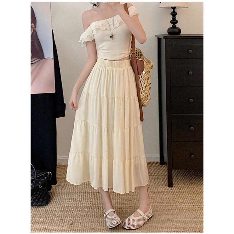 Women s High-Waist A-Line Pleated Midi Skirt S