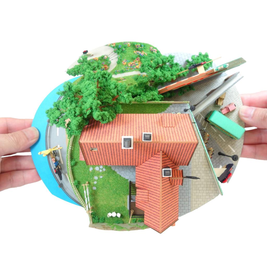 Sankei Studio Ghibli Series Delivery Service Diorama Papercraft Kiki's MP07-37
