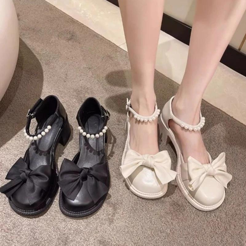 Fashion Round Toe Tip Mary Jen Women's Sandals Chic and Elegant 2025 Trend Luxury Summer Trending Vintage Comfortable Daily Ladies Shoes