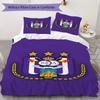 R.S.C. Anderlecht Pattern Bedding,Quilt Set Quilt Cover Pillowcase Home Birthday Gift(1 * Duvet Cover + 2 * Pillowcase, Without Core)_lx