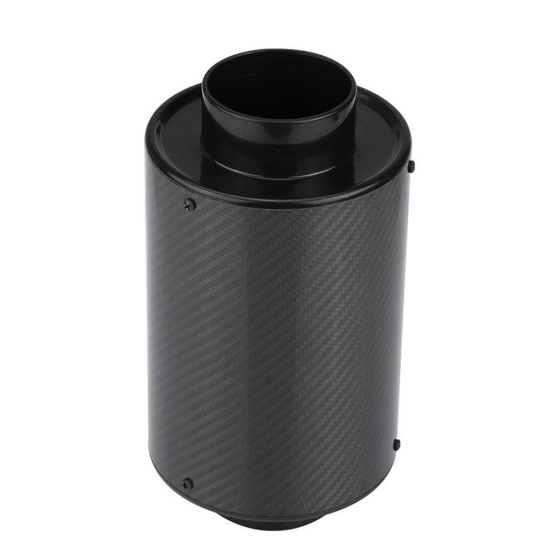 76mm 3" Universal Carbon Fiber Induction Filter Box Cold Air Intake System W/ Intake Hose Cold Air Intake System Intake Hose