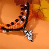 Halloween Beaded Bracelets Set  Pumpkin Skull Bracelets for Women Jewelry Gift
