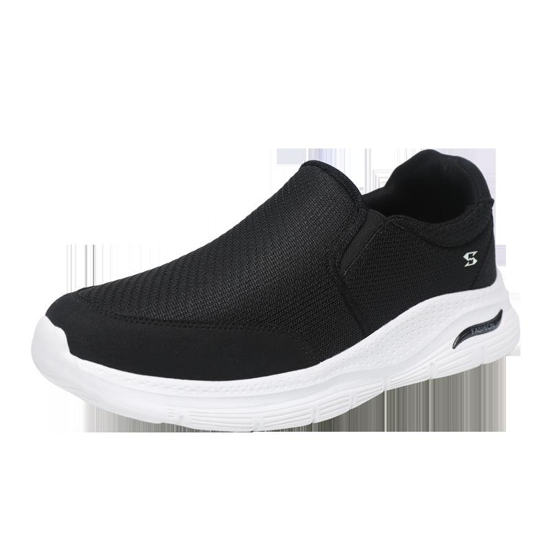 Men's Casual Fly-woven Mesh Cloth Shoes, One-pedal Lazy Versatile Cloth Shoes, Outdoor Casual Walking Soft-soled Men's Shoes