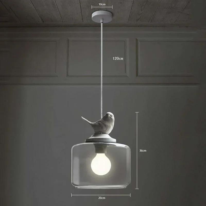 

Подвесной светильник Nordic Creative Glass Bird, белая маленькая люстра в виде птицы для столовой, ресторана, бара, кафе, магазина, домашнего декора no bulb