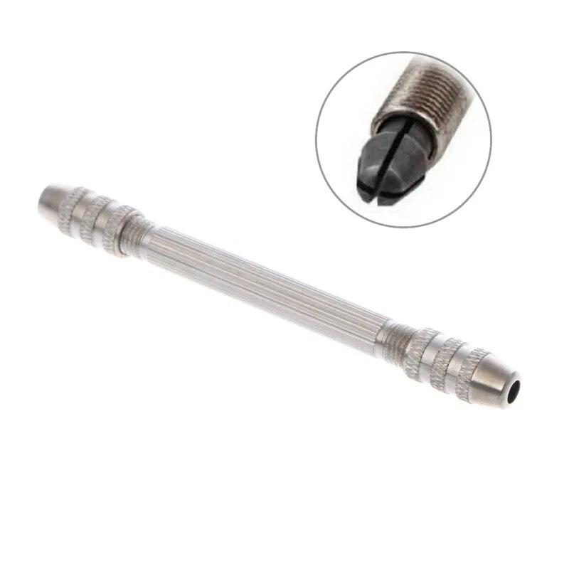 Double Ended Pin Vise DIY Hand Drill Pin Vise Resin Drill Tools with Collet Drill Making Tools for DIY Hairpin