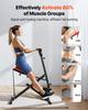 Squat Machine, Deep Squat Rowing Machine for Home, Easy Setup & Foldable Exercise Equipment, Glute Trainer Machine with 3 High-Strength Resistance