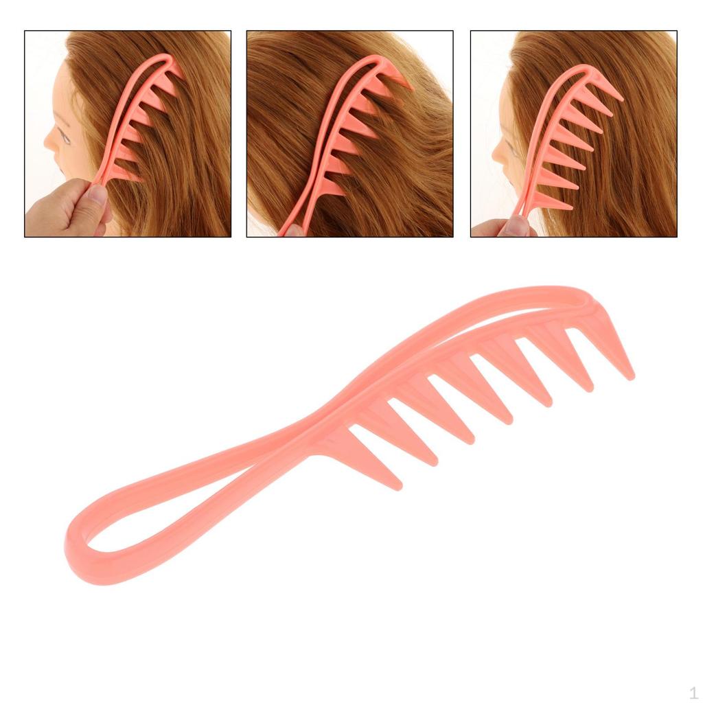 Antistatic Wide Styling Comb, Hair Comb for Hairdressing with Handle, Curly Wet Hair,