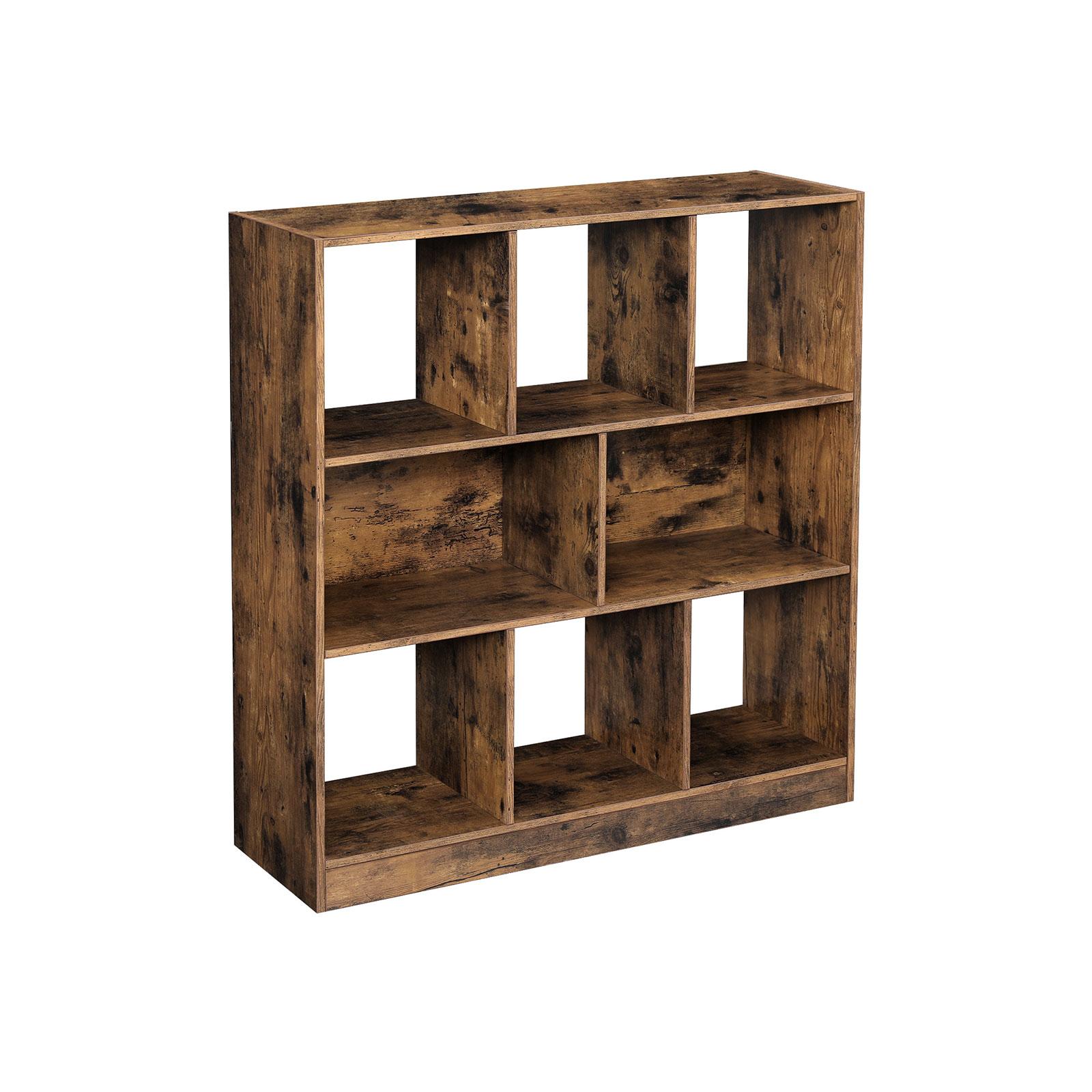 VASAGLE Bookshelf, Wooden Bookcase with Open