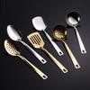 6-Piece Stainless Steel Cookware Set: Includes Wok, Spatula, Frying Pan, Ladle, Colander, Serving Spoon, and Strainer.