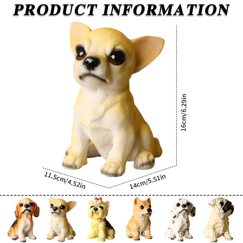 Resin Dog Figurine Basket - Home Decoration Ornament (Poodle, Myna, Bulldog)