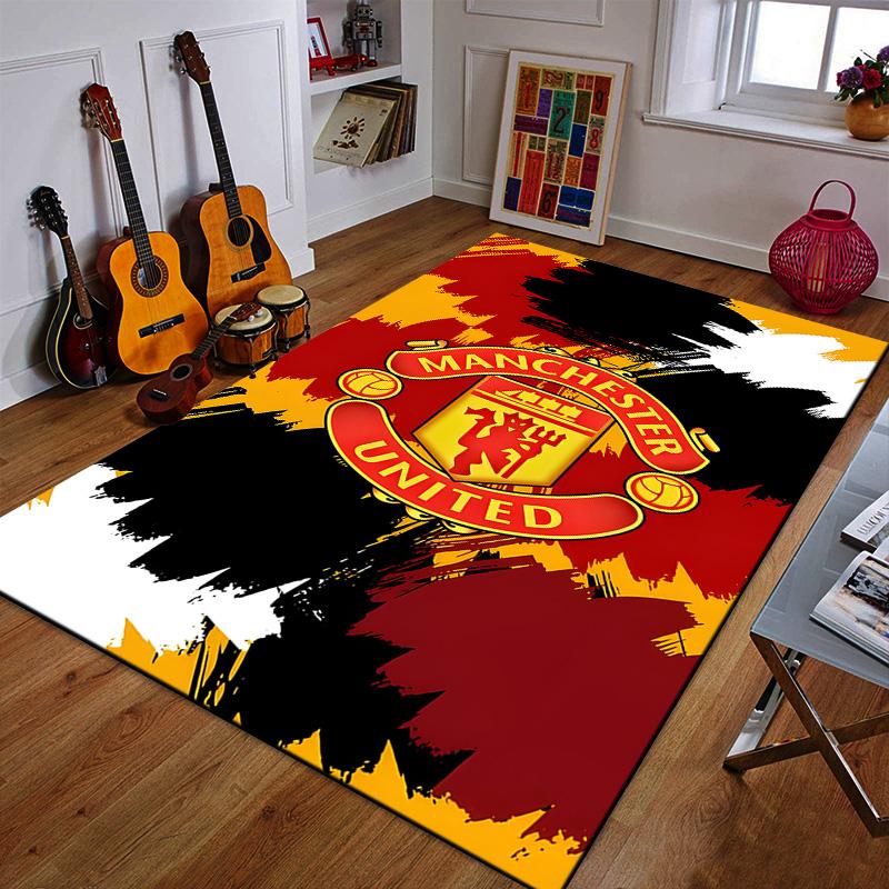"Manchester United Logo Rug Design" Patterned carpet a non slip rug suitable for all seasons and any setting, gift