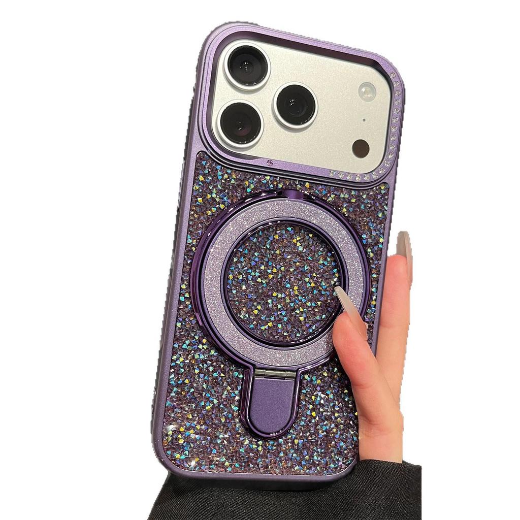 iPhone 17 Pro Max Glitter Case with Magnetic Stand & 16X Drop Protection