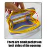 Small Mesh Toiletry Bag Portable Cosmetic Organizer Pouch Travel Makeup Bag for Women Lipsticks Brushes Keys Coins Storage
