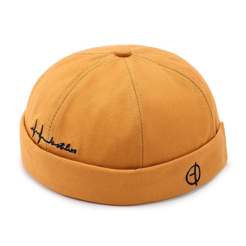 Retro Cotton Brimless Hip Hop Hats Fashion Men Docker Cap Skullcap Multipurpos Portable Solid Color Adjustable Soft Top Hats