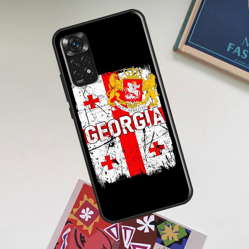 Georgia Flag Case For Xiaomi Redmi Note 12 Pro Plus 8 9 10 11 Pro 8T 9S 10S 11S 12S 9C 10A 10C 12C Cover