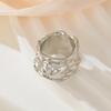 European & American Geometric Pleated Adjustable Retro Ring – Women's Trendy Hip Hop Punk Index Finger Ring
