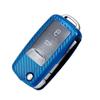 Carbon Fiber Key Cover for Sagitar, Lamando, Santana, Bora, and Skoda - Transparent Shell