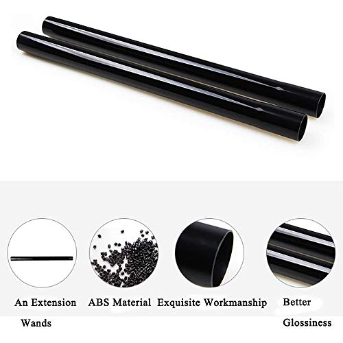Universeller Staubsauger-Verlängerungsrohr 32mm Innendurchmesser Kunststoff Flexibler Schlauchverbinder Schwarz Set mit 2 Stück