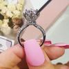 Women's Floral Simulated Diamond Wedding Ring Set with Zirconia