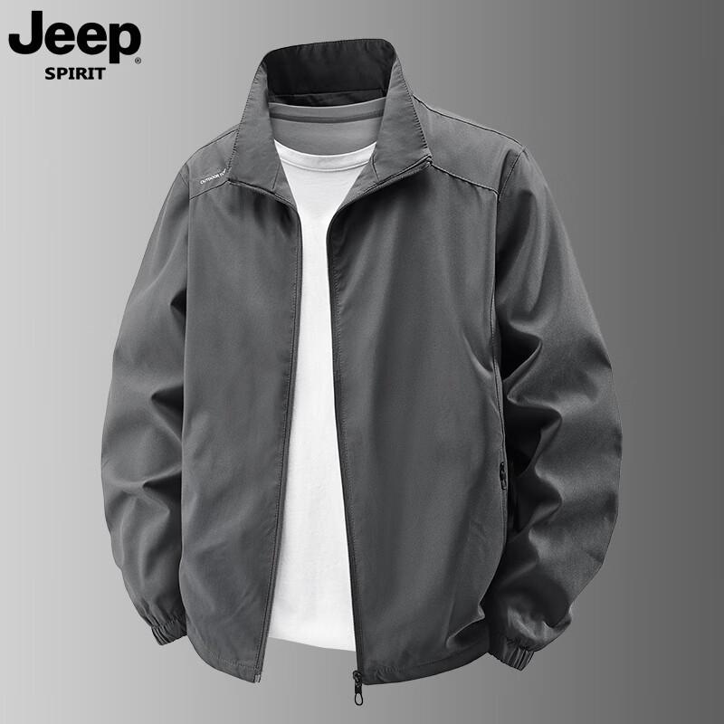 

JEEP SPIRIT Men s Stand-Collar Thin Casual Sports Jacket M