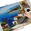 3D Diamond Painting Town Full Square Round Drill Art Rhinestone 5D DIY Diamond Embroidery Landscape Seaside Handmade Gift