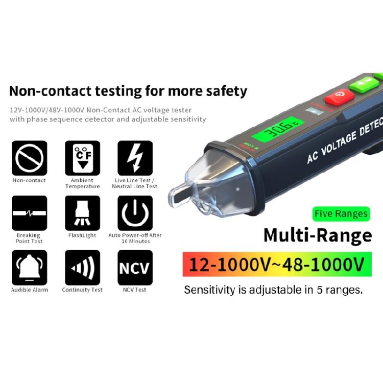 Advanced Electronic Voltage Detector Pen Digital Measuring Tool, For Safe&Quick Voltage Testing Troubleshooting Repairs