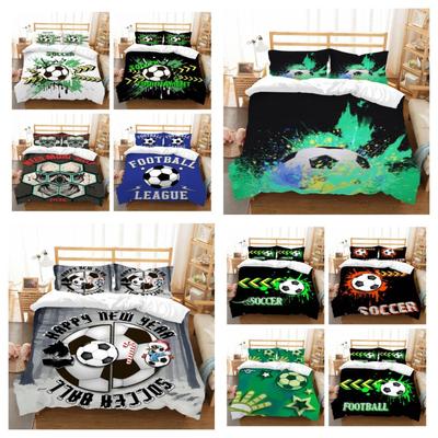 Hot Sell Football Comforter Cover Set Bedding Suit Creative Printed Children Teens Double King Size Bedding Sets Luxury Home Textiles